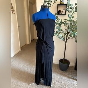Halston Heritage Black Strapless Dress